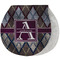 Knit Argyle Burp Pad - Velour w/ Name and Initial