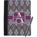 Knit Argyle Notebook Padfolio - Large w/ Name and Initial
