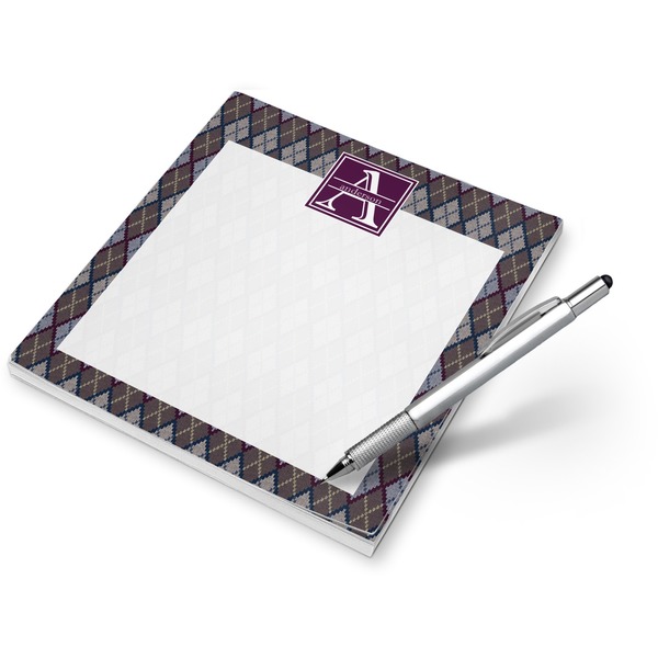 Custom Knit Argyle Notepad (Personalized)