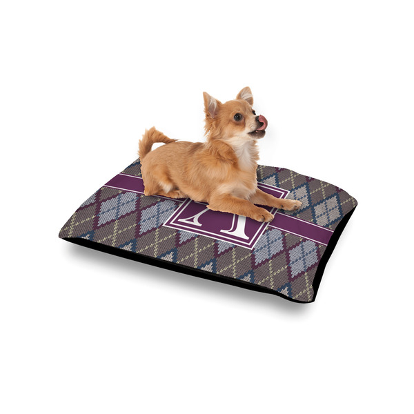 Knit Argyle Outdoor Dog Beds - Small - IN CONTEXT