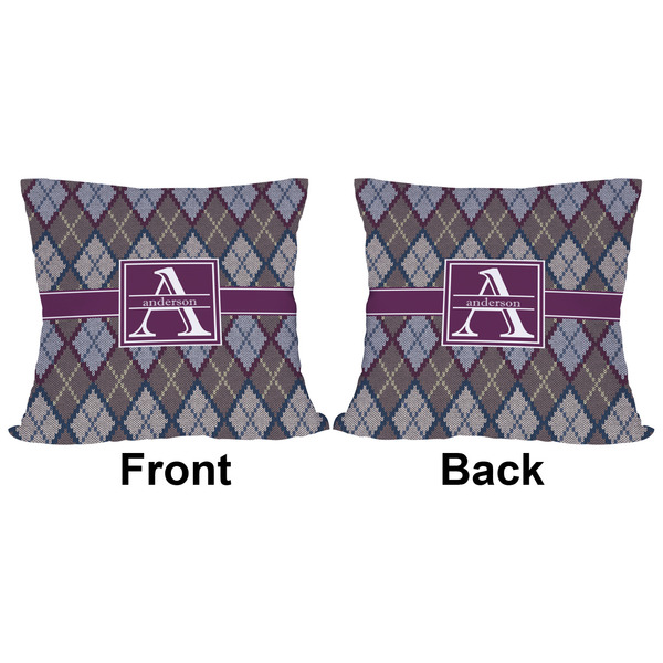 Knit Argyle Outdoor Pillow - 16x16