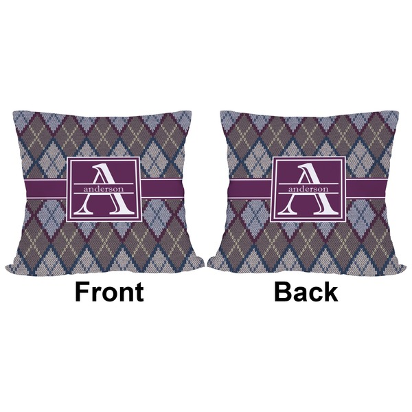 Knit Argyle Outdoor Pillow - 20x20