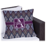 Knit Argyle Outdoor Pillow (Personalized)