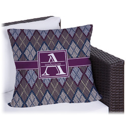 Knit Argyle Outdoor Pillow - 18" (Personalized)