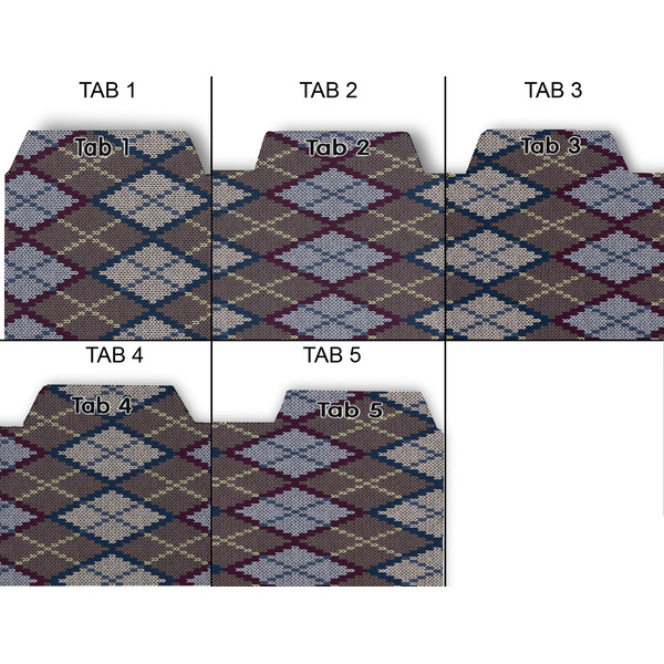 Knit Argyle Page Dividers - Set of 5 - Approval