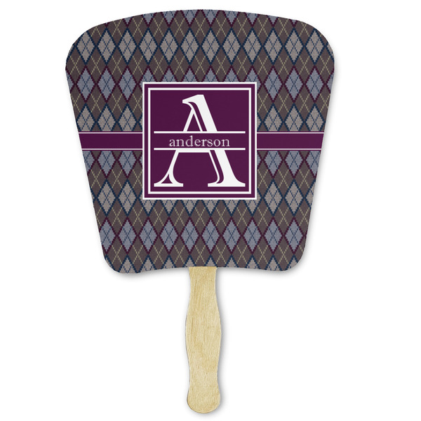 Custom Knit Argyle Paper Fan (Personalized)