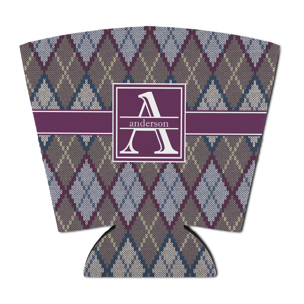 Custom Knit Argyle Party Cup Sleeve - with Bottom (Personalized)