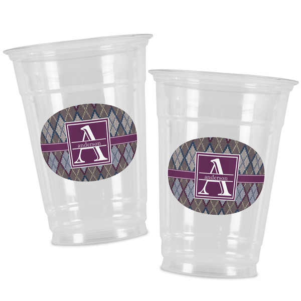 Knit Argyle Party Cups - 16oz - Alt View