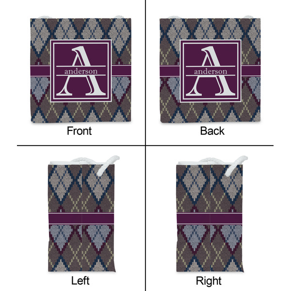 Knit Argyle Party Favor Gift Bag - Gloss - Approval