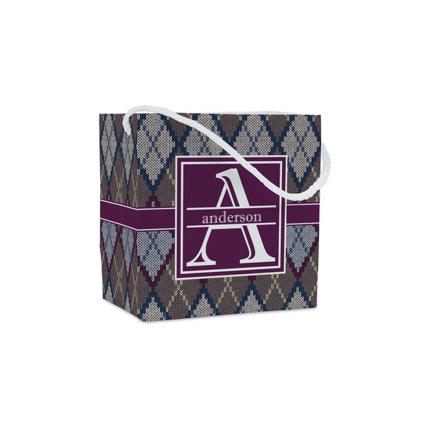 Custom Knit Argyle Party Favor Gift Bags - Gloss (Personalized)