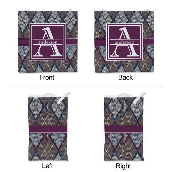 Knit Argyle Party Favor Gift Bag - Matte - Approval