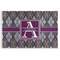 Knit Argyle Disposable Paper Placemat - Front View