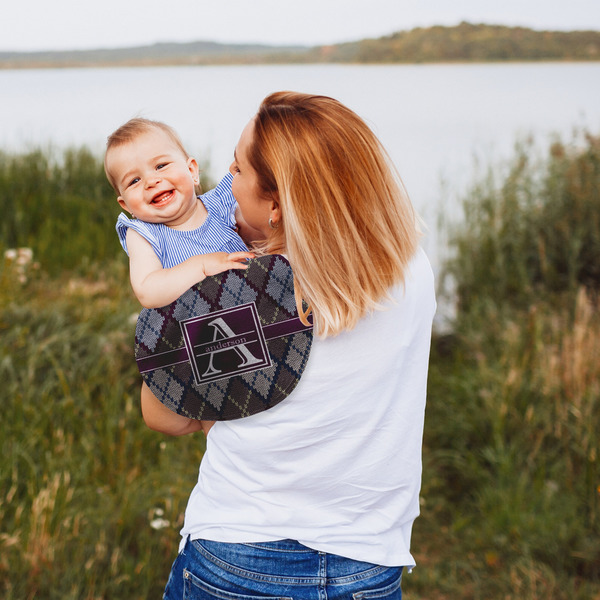 Knit Argyle Peanut Shaped Burp - Lifestyle