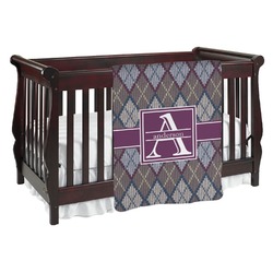 Knit Argyle Baby Blanket (Personalized)