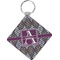 Knit Argyle Personalized Diamond Key Chain