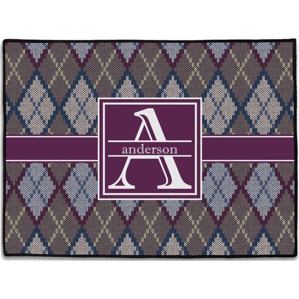 Custom Knit Argyle Door Mat (Personalized)