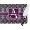Knit Argyle Personalized Glass Cutting Board
