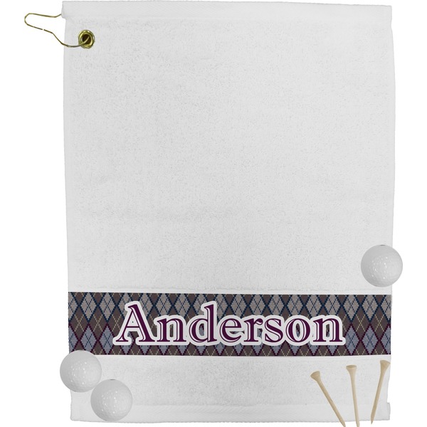 Custom Knit Argyle Golf Bag Towel (Personalized)
