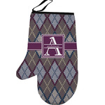 Knit Argyle Left Oven Mitt (Personalized)