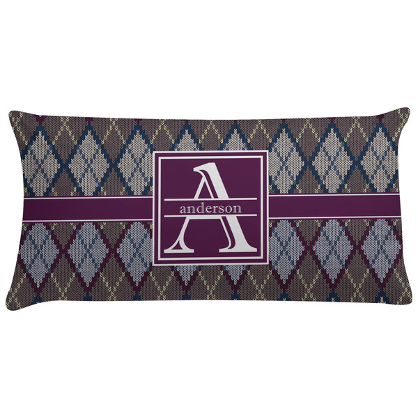 Custom Knit Argyle Pillow Case - King (Personalized)