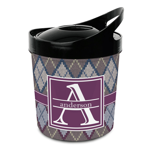 Custom Knit Argyle Plastic Ice Bucket (Personalized)
