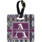 Knit Argyle Personalized Square Luggage Tag