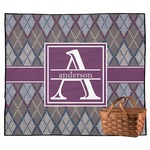 Knit Argyle Outdoor Picnic Blanket (Personalized)