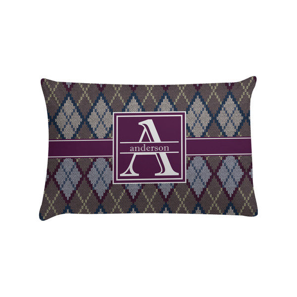 Custom Knit Argyle Pillow Case - Standard (Personalized)