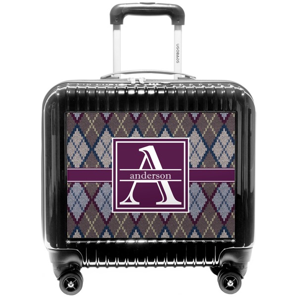 Custom Knit Argyle Pilot / Flight Suitcase (Personalized)