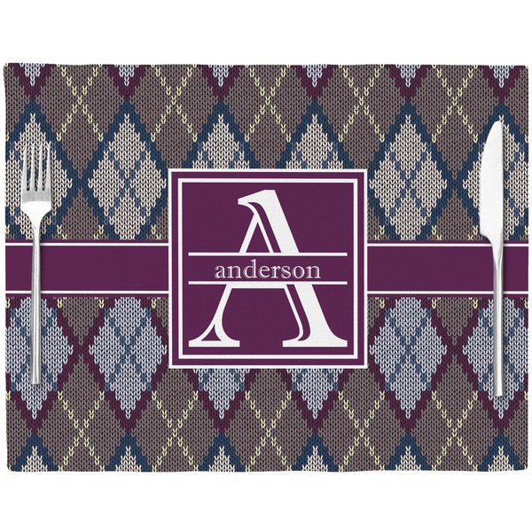 Knit Argyle Placemat with Props