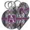 Knit Argyle Plastic Keychain (Personalized)