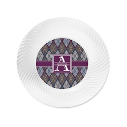 Knit Argyle Plastic Party Appetizer & Dessert Plates - 6" (Personalized)