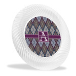 Knit Argyle Plastic Party Dinner Plates - 10" (Personalized)