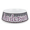 Knit Argyle Plastic Dog Bowl - Medium (Personalized)