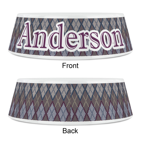 Knit Argyle Plastic Pet Bowls - Small - APPROVAL