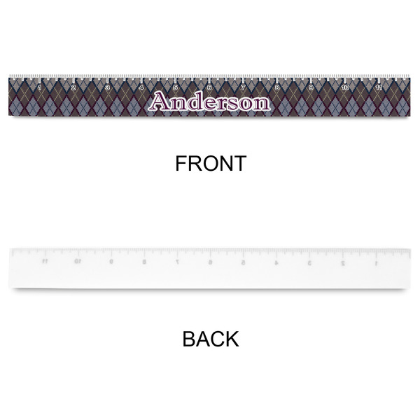 Knit Argyle Plastic Ruler - 12" - APPROVAL
