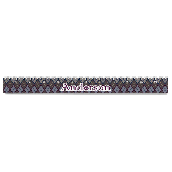 Knit Argyle Plastic Ruler - 12" - FRONT