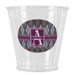 Knit Argyle Plastic Shot Glass (Personalized)