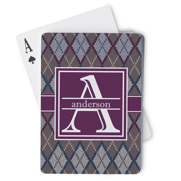 Custom Knit Argyle Playing Cards (Personalized)
