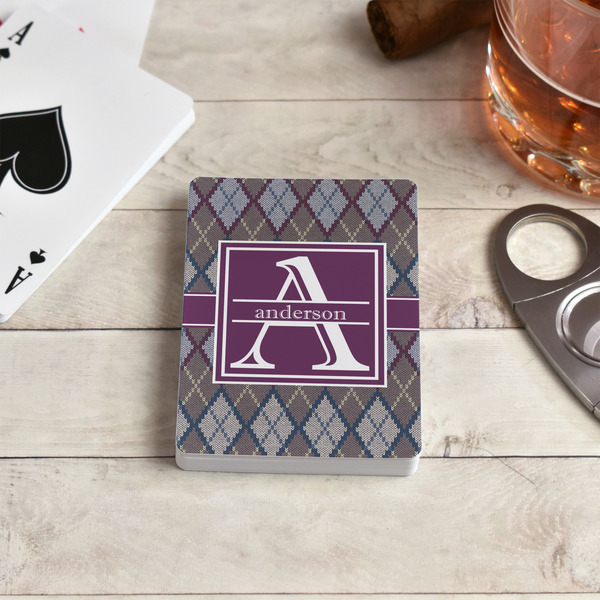 Knit Argyle Playing Cards - In Context