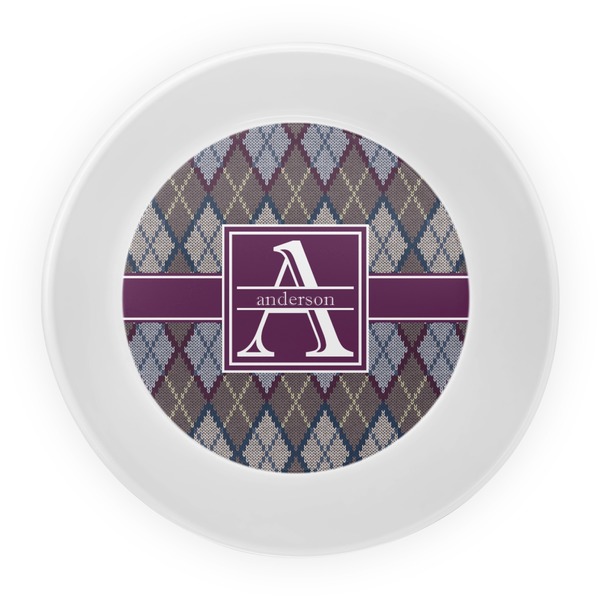 Knit Argyle Melamine Bowl - Center