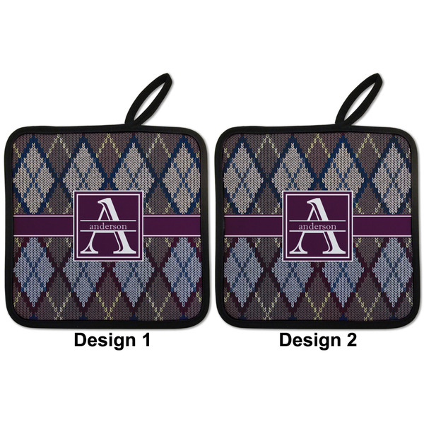 Knit Argyle Pot Holders - Set of 2 APPROVAL