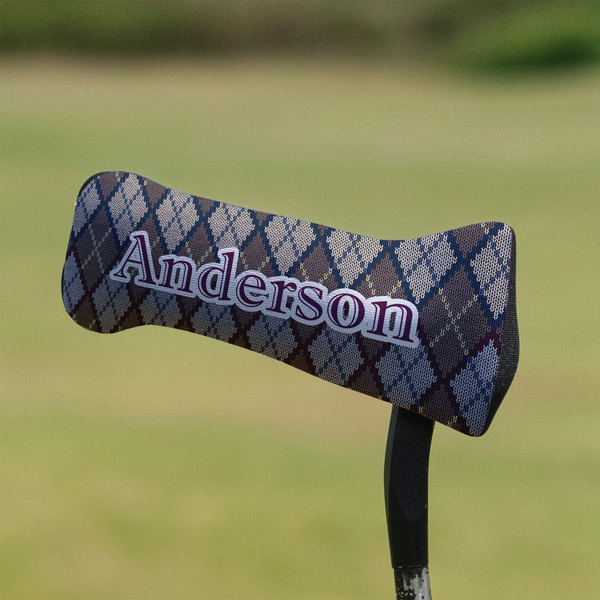 Knit Argyle Putter Cover - On Putter