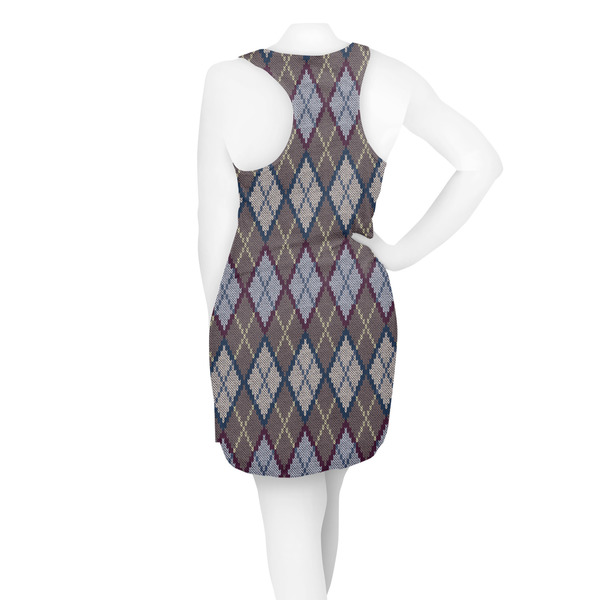 Knit Argyle Racerback Dress - On Model - Back