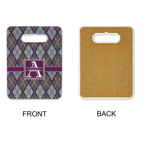 Knit Argyle Rectangle Trivet with Handle - APPROVAL