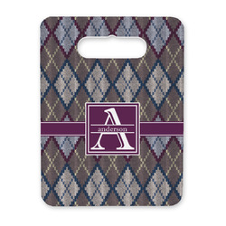 Knit Argyle Rectangular Trivet with Handle (Personalized)