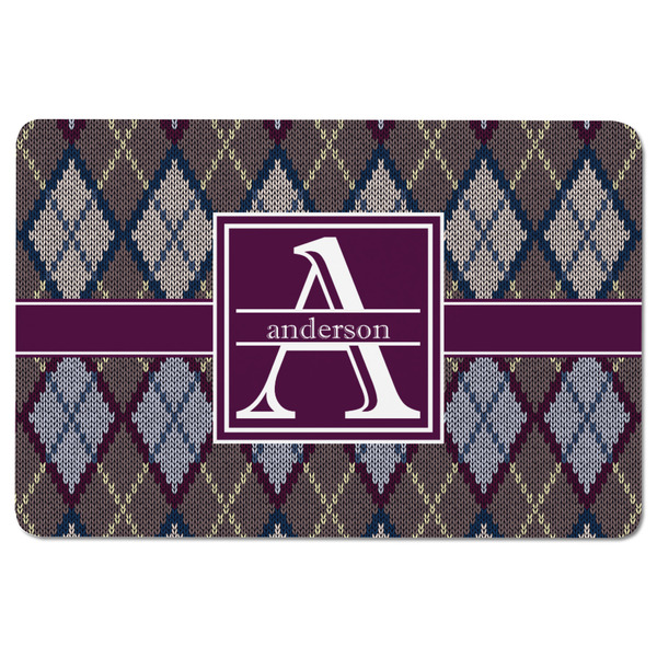 Knit Argyle Rectangular Fridge Magnet - FRONT