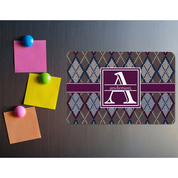 Knit Argyle Rectangular Fridge Magnet - LIFESTYLE