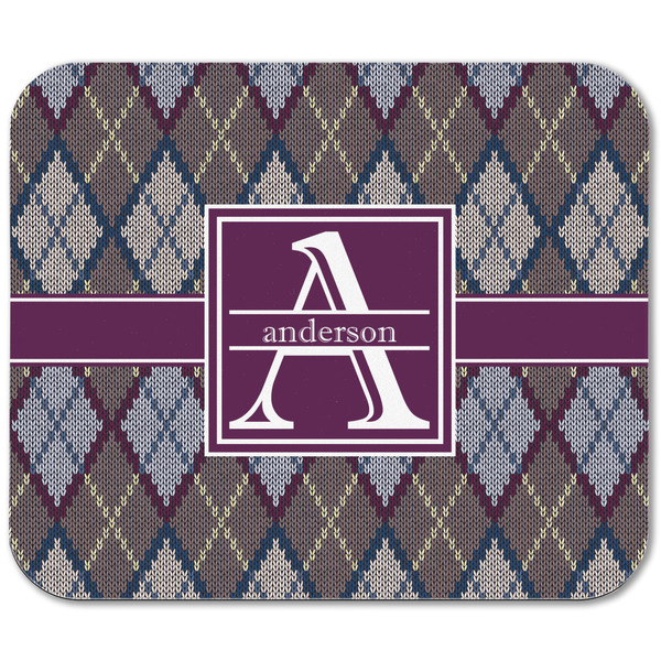 Knit Argyle Rectangular Mouse Pad - APPROVAL
