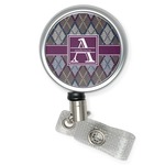 Knit Argyle Retractable Badge Reel (Personalized)